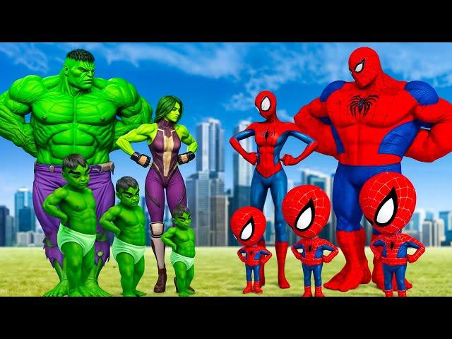 FAMILY SPIDERMAN VS FAMILY NEW HULK | LIVE ACTION STORY in real life