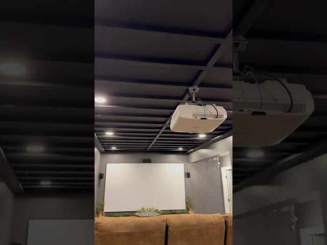 Husband=GENIUS#2! (DIY Basement Ceiling)    #diy #builder #construction #homecinema #basement