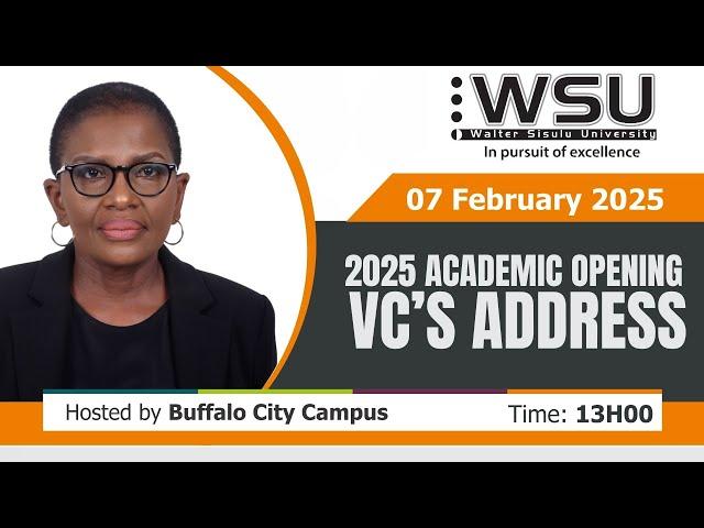 2025 Academic Opening  - VC’s Address