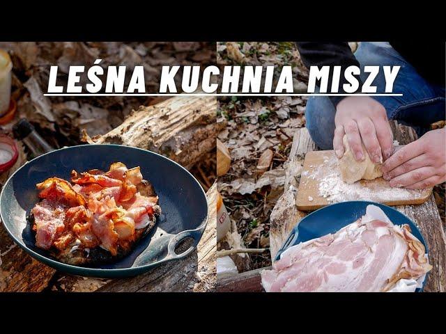 Bushcraft- biwak z nocką w lesie i leśna kuchnia Miszy.