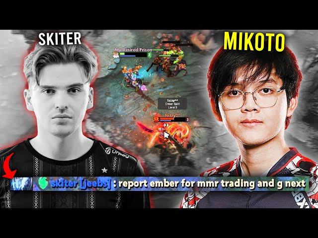 MIKOTO made this EMBER SPIRIT looks like MMR TRADERS.. (vs. Skiter)