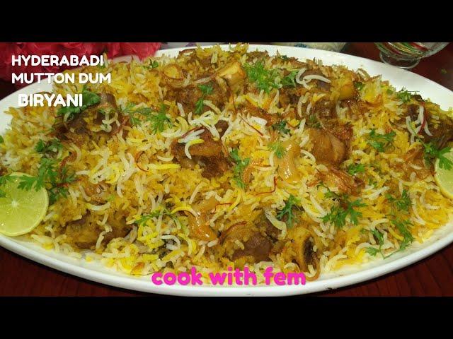 Hyderabadi Mutton Dum Biryani | मटन दम बिरयानी | Restaurant Style Mutton Dum Biryani- English Subs