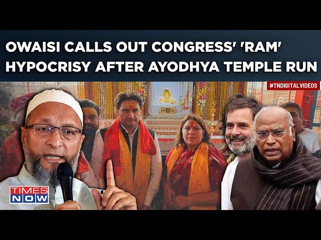 BJP, Owaisi Call Out Congress’ Soft-Hindutva, ‘Ram’ Hypocrisy After Ayodhya Temple Run| Watch