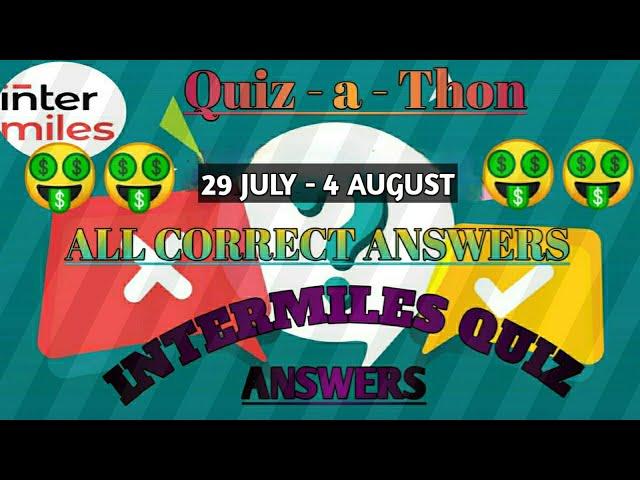 INTERMILES QUIZ ANSWERS TODAY | 29TH JULY QUIZ ANSWERS | INTERMILES QUIZ |THE OLYMPICS QUIZ