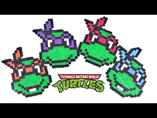 Posavasos de Tortugas Ninja con Hama Beads MUY FÁCIL | MundoaParty