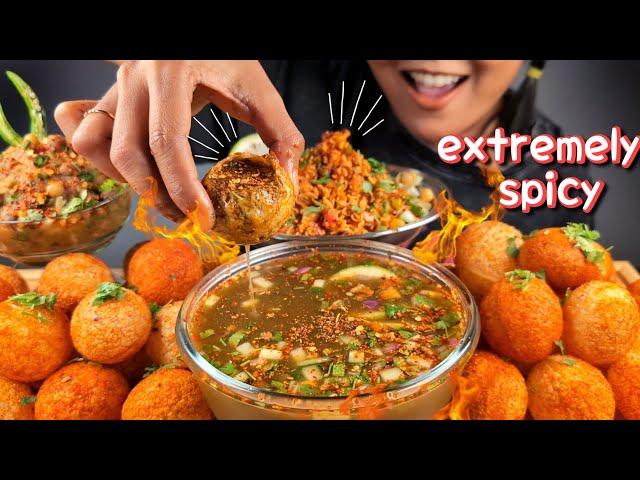 SPICY PANIPURI CHALLENGE | PANIPURI EATING CHALLENGE | INDIAN STREET FOOD | EATING VERY SPICY FOOD