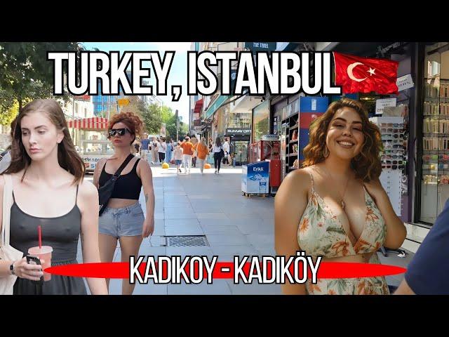 TURKEY  ISTANBUL Best Walking Tour Bahariye Kadikoy Markets Street Walking Tour Kadikoy 2024 4k