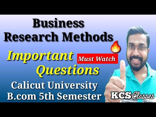 Business Research Methods|Important Questions|Calicut University Bcom 5th Semester