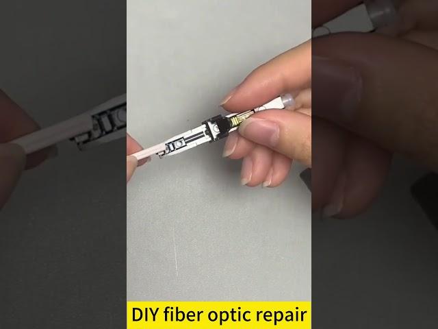DIY fiber optic repair! can you do it? #opticalfiber #communication  #network #networkengineers