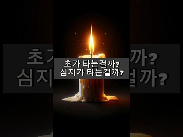 심지에 불이 붙는데 초는 왜 줄어들까? #양초