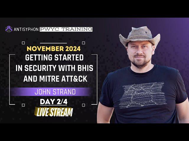 Day 2 - Getting Started in Security 11-2024 #livestream #infosec #training