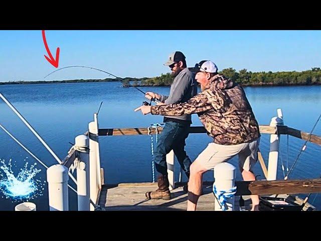 Eating Whatever We CATCH Fishing From an Old Dock!!