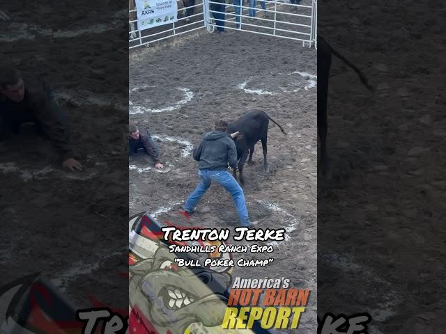 Badass 18 year old wrestles a bull during the ring of fire at the Sandhills Ranch Expo