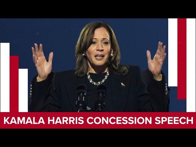 WATCH: Kamala Harris gives concession speech after Donald Trump wins presidency