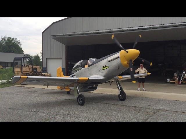 Titan T-51 Mustang with LS3 V8 startup