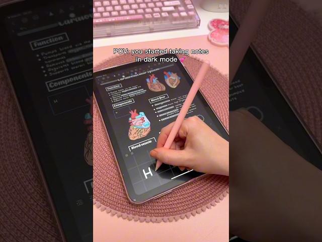 dark mode notes  | iPad note taking | study with me | aesthetic digital notes