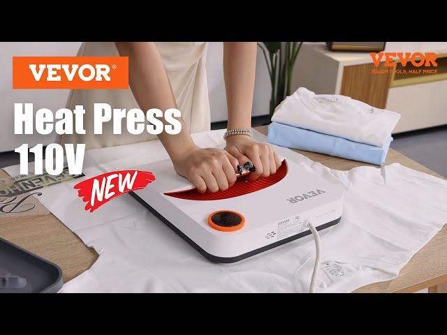 VEVOR Heat Press 12 x 10 in Portable Easy Press Sublimation Transfer DIY T-shirt