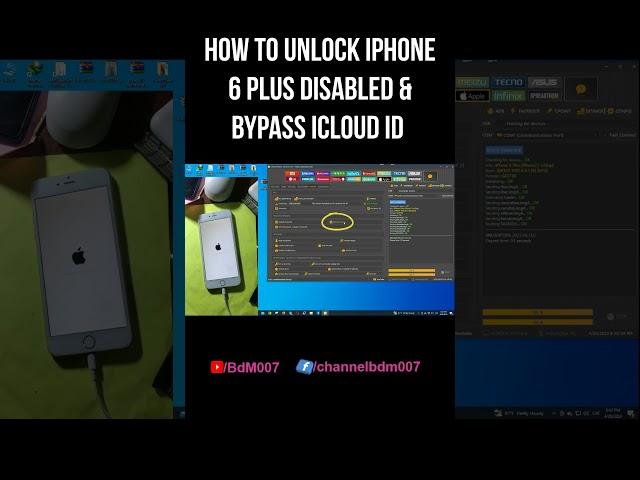 How to Unlock iphone 6 Plus Disabled & Bypass iCloud ID ​#youtubeshorts #shorts