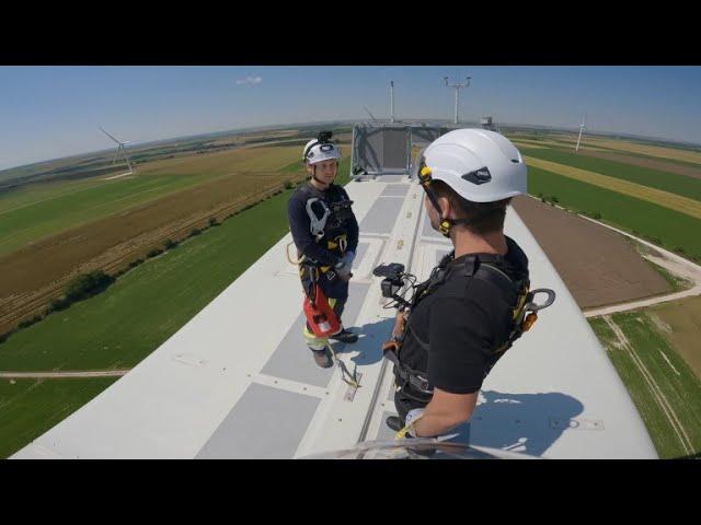 Exploring wind energy: TotalEnergies' visit to the top of a wind turbine with Aixandre and Julien