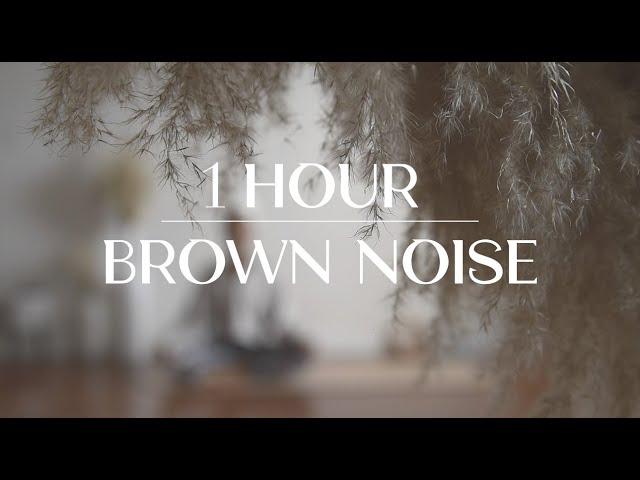 1 Hour BROWN NOISE  for FOCUS, SLEEP, AND COMFORT  *no music*