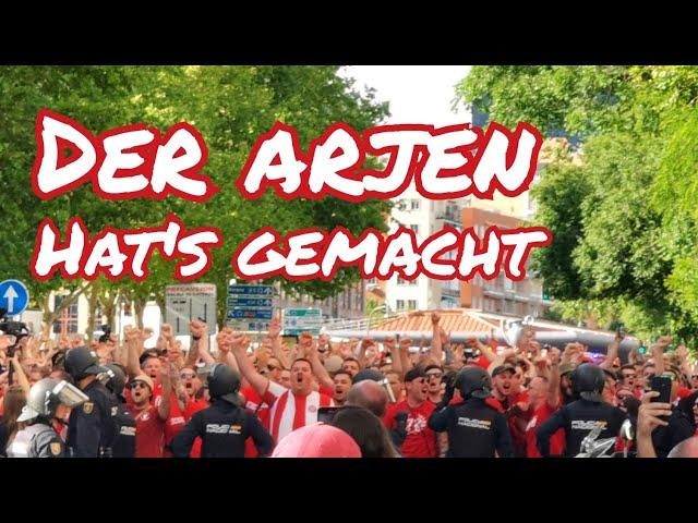 Bayern Fan Song "Der Arjen hat's gemacht" | Fanmarsch in Madrid | Champions League Halbfinale 2024