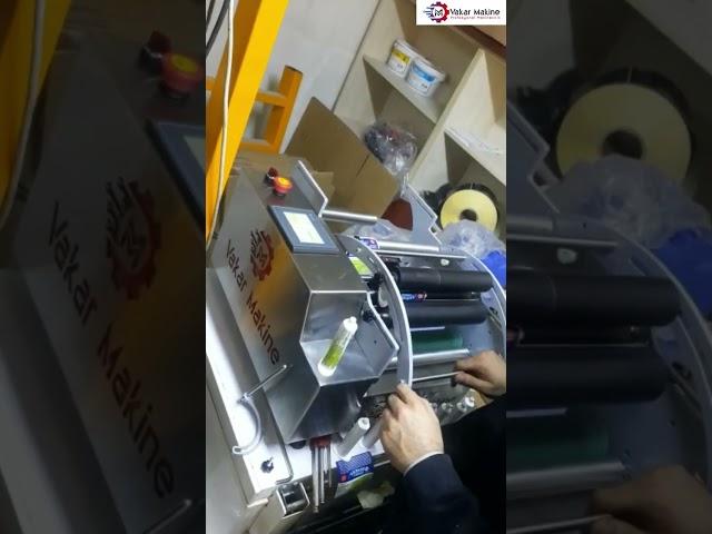 Yarı Otomatik Silindirik Etiket Etiketleme Makinası-Semi-Automatic Cylindrical Label Labeling Machin
