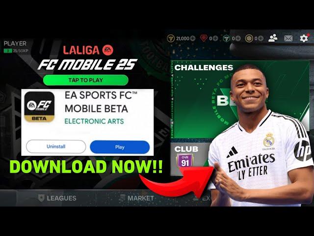 HOW TO DOWNLOAD & PlAY FC MOBILE 25 BETA | NEW GAMEPLAY & FEATURE FC MOBILE 25!