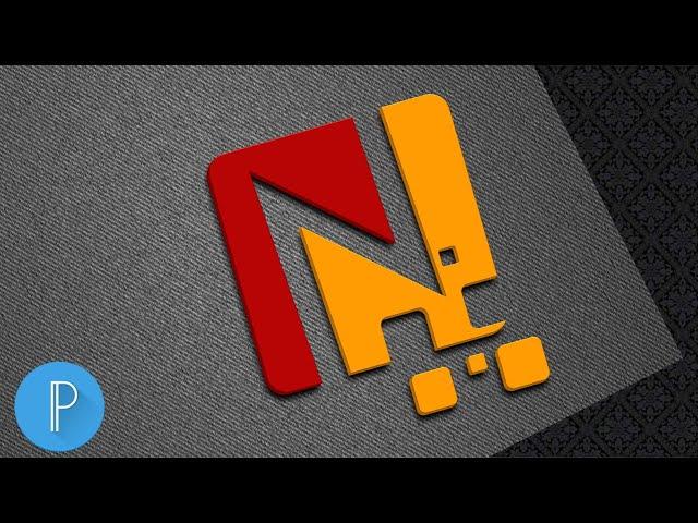 Professional N logo design on android mobile, Pixellab tutorial [[ASRAFUL ART]]