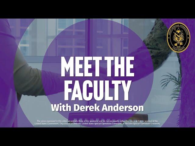 Meet the Faculty: Derek Anderson