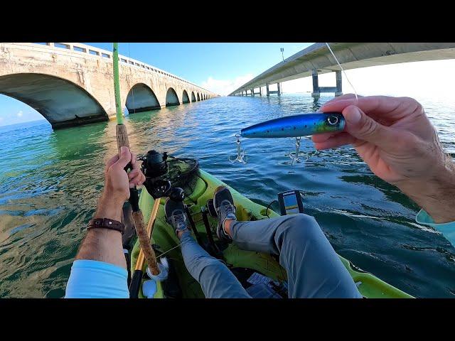 Kayak Fishing The ENTIRE 7 MILE BRIDGE Round Trip In One Day!! Florida Keys