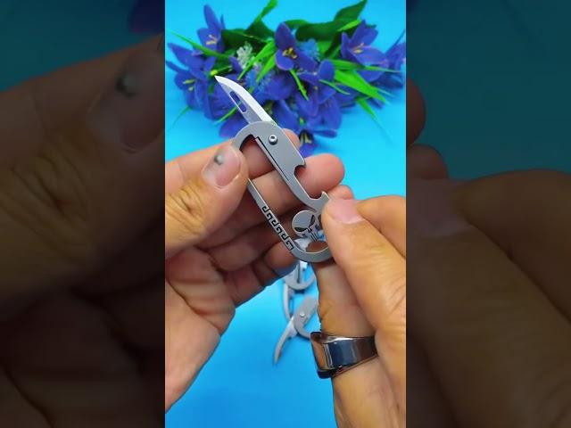 Who wants one?#fyp #keychain #titanium #knifeskills #blade #keychains #gadgets #hakatoy #edcgear