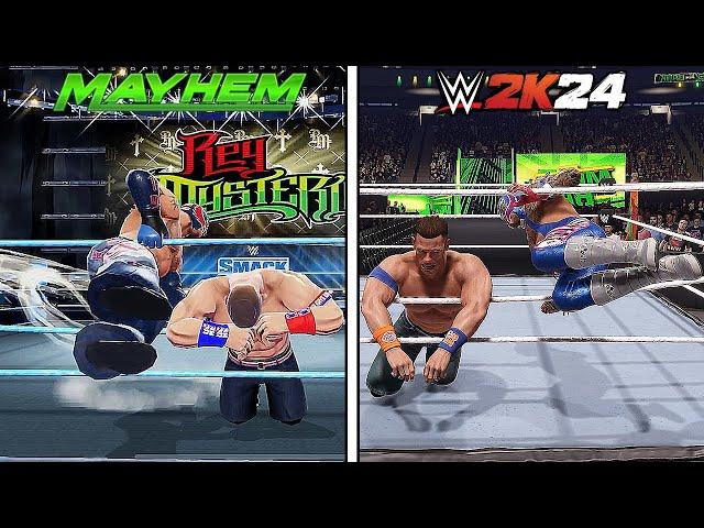 WWE 2K24 Vs. WWE Mayhem (Epic Finishers Comparison) !!!