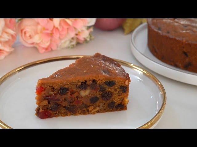 Super Moist Fruit Cake - Easy and No Alcohol