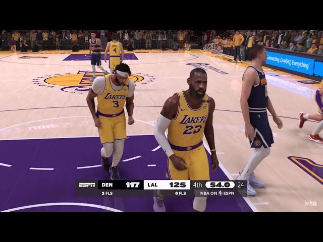 NBA 2K25 Gameday Mode | LAKERS vs NUGGETS FULL GAME HIGHLIGHTS