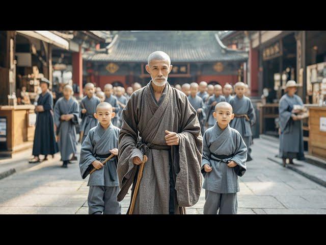 Kung Fu Movie! The ragged old sweeping monk turns out to be an unbeatable kung fu master!