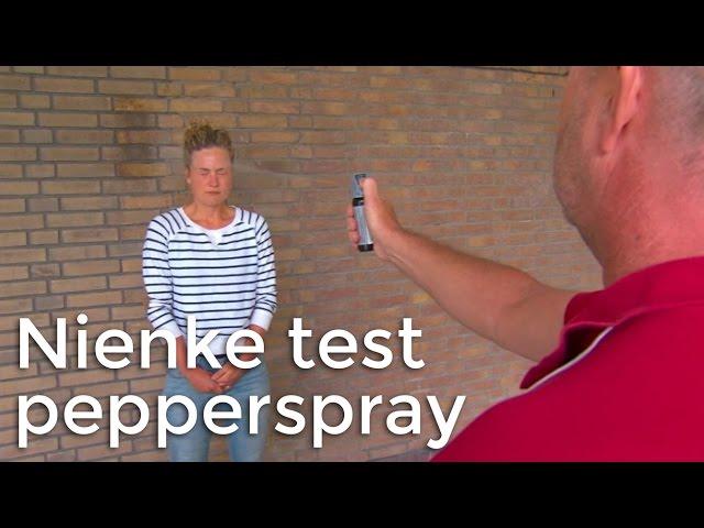 Nienke tries pepperspray