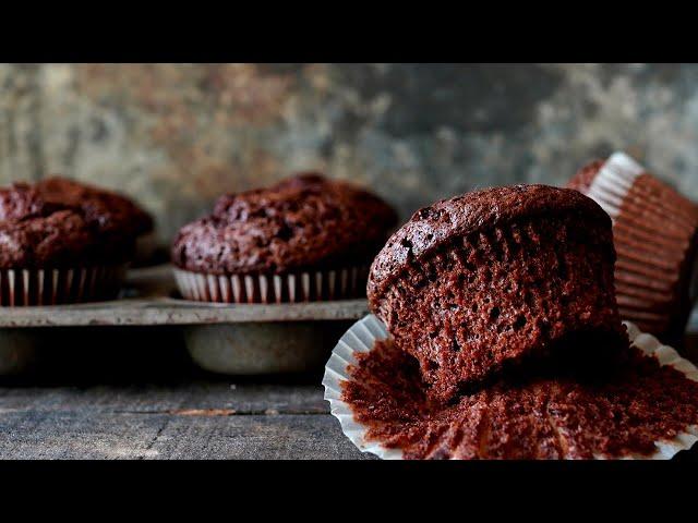 브라우니같은 초콜렛 머핀 만들기 (Chocolate Muffins Recipe/チョコレートマフィンの作り方)