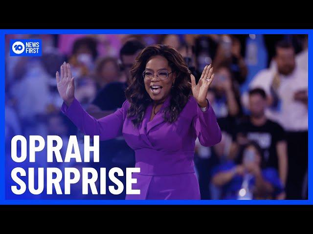 Oprah Winfrey Makes Surprise Speech At DNC | 10 News First