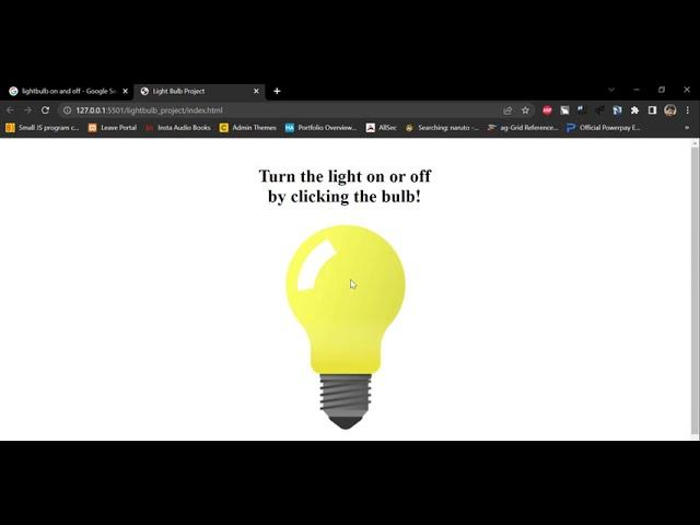 Simple Light Bulb | JavaScript Project #1