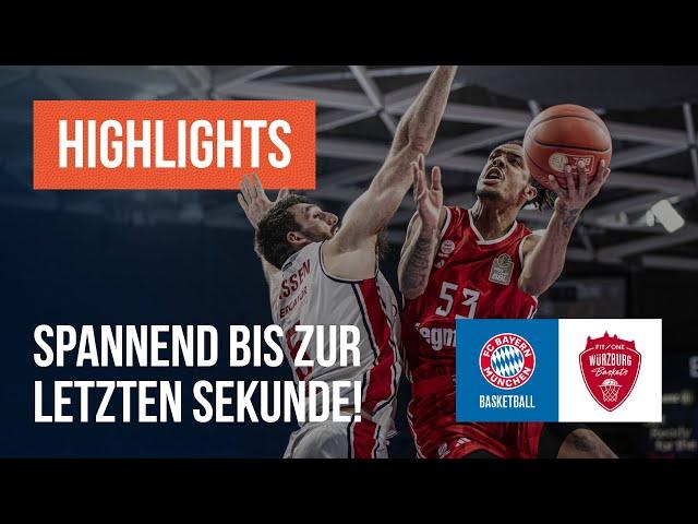 Spannend bis zur letzten Sekunde! FC Bayern München Basketball - FITOne Würzburg Baskets Highlights