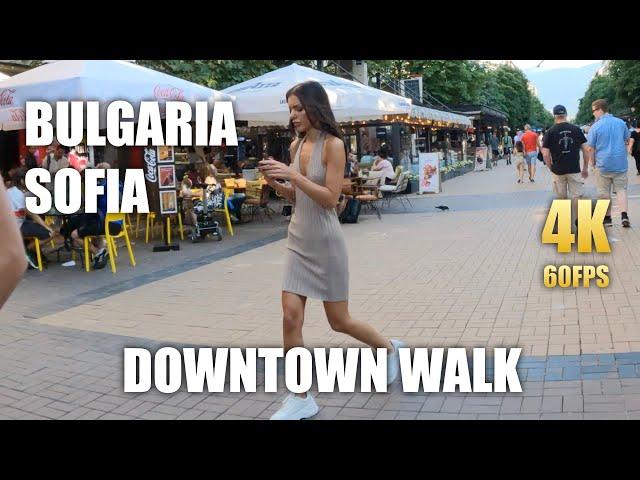 Sofia Bulgaria City Walk (4K 60 FPS HDR) Virtual Walking Tour from Downtown to Park