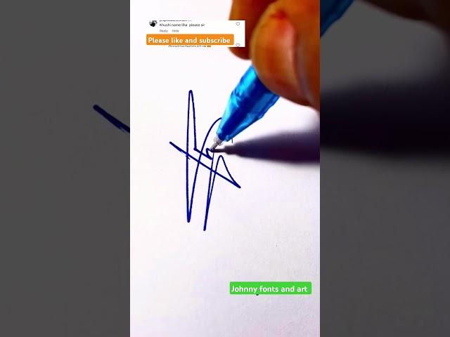 Khushi #signature #viral #calligrahy #shorts