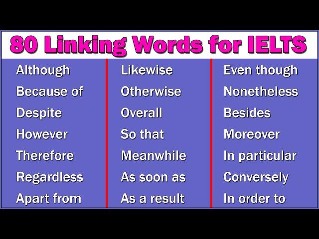 80 Most Commonly Used Band 9 Linking Words in IELTS Writing Task 2