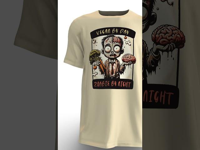 FANTUCCI | Vegan Zombie T-Shirt | #shirt #tshirt #apparel #fashion #gift #bestgift #cotton #t-shirts