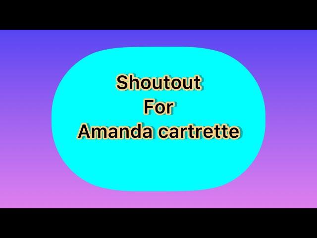 Shoutout for Amanda cartrette with autism