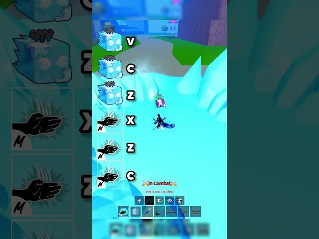 EASIEST ICE COMBO  #darkblade #roblox #dragon #bloxfruits #rumble #gaming #acidrifle #dough