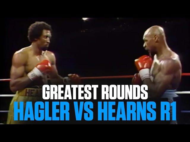 Marvin Hagler vs Tommy Hearns Round 1 | GREATEST ROUND OF BOXING | ON THIS DAY