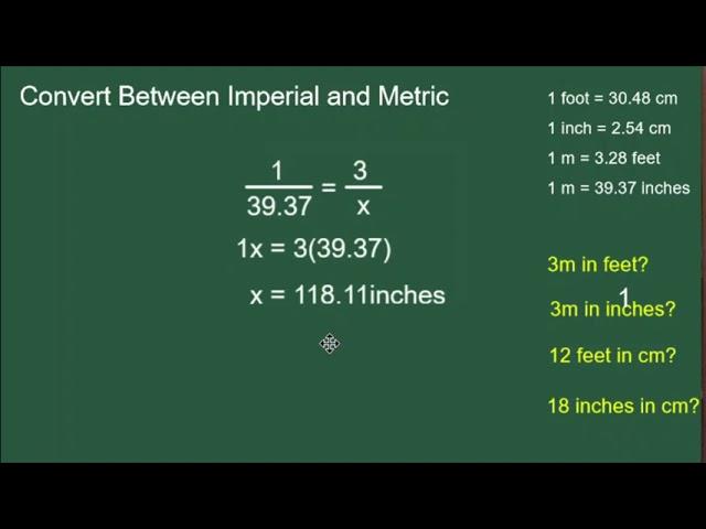 Convert Between Imperial and Metric 4 Examples