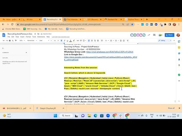 Sourcing X-Press : Project SoloPreneur Session 3 (17-Jan-2023) : Part 1