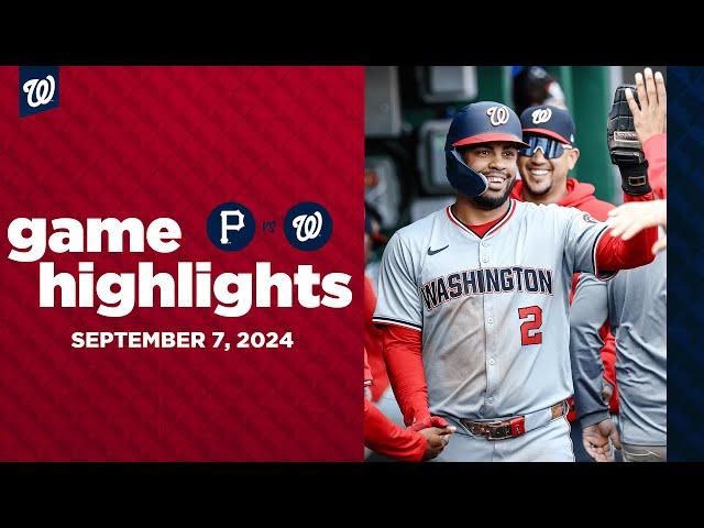 Nationals vs. Pirates Game 1 Highlights (9/7/24) | MLB Highlights